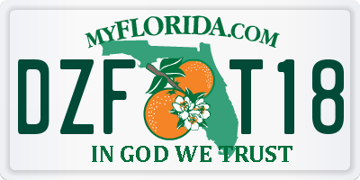 FL license plate DZFT18