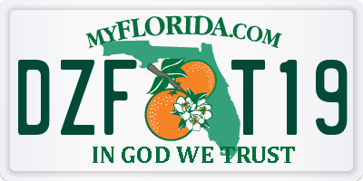 FL license plate DZFT19