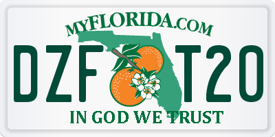 FL license plate DZFT20