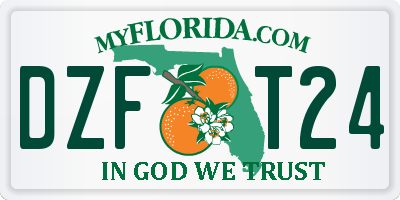 FL license plate DZFT24