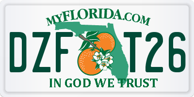 FL license plate DZFT26