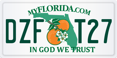 FL license plate DZFT27