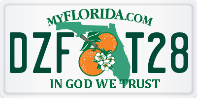 FL license plate DZFT28