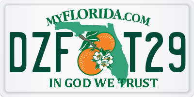 FL license plate DZFT29