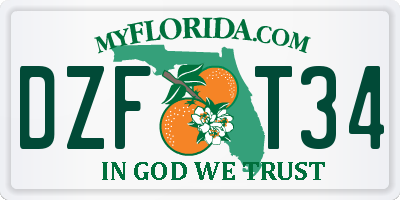FL license plate DZFT34