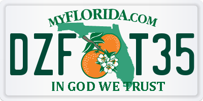 FL license plate DZFT35