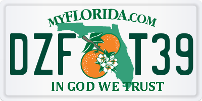 FL license plate DZFT39