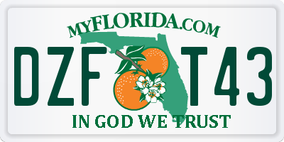 FL license plate DZFT43