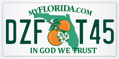 FL license plate DZFT45