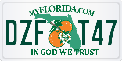 FL license plate DZFT47