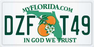 FL license plate DZFT49