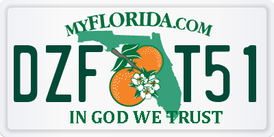 FL license plate DZFT51