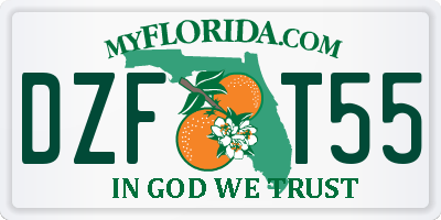 FL license plate DZFT55