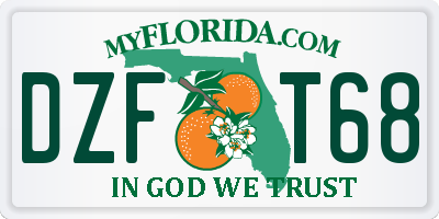 FL license plate DZFT68