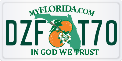 FL license plate DZFT70