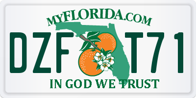 FL license plate DZFT71