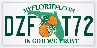 FL license plate DZFT72