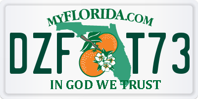 FL license plate DZFT73