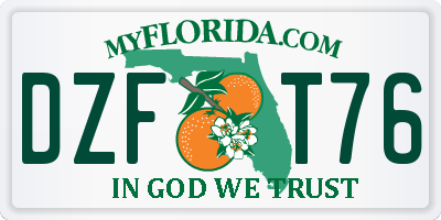 FL license plate DZFT76