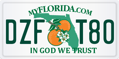FL license plate DZFT80