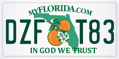 FL license plate DZFT83