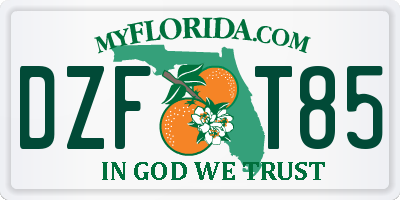 FL license plate DZFT85