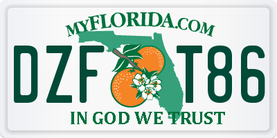 FL license plate DZFT86