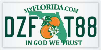 FL license plate DZFT88