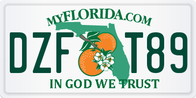 FL license plate DZFT89
