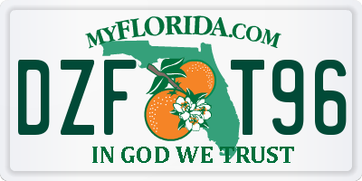 FL license plate DZFT96