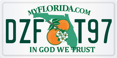 FL license plate DZFT97