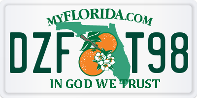 FL license plate DZFT98