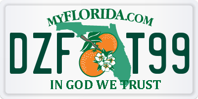 FL license plate DZFT99