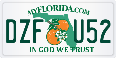 FL license plate DZFU52