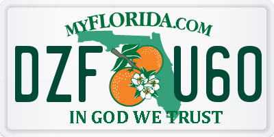 FL license plate DZFU60