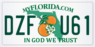 FL license plate DZFU61