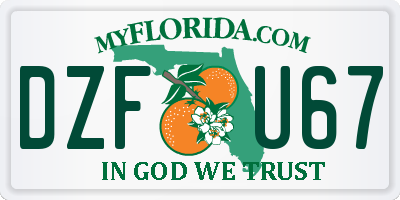 FL license plate DZFU67