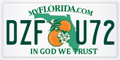 FL license plate DZFU72