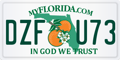 FL license plate DZFU73