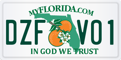 FL license plate DZFV01