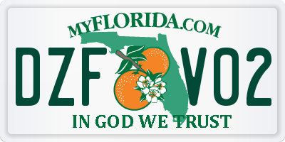 FL license plate DZFV02