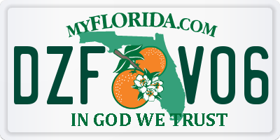 FL license plate DZFV06