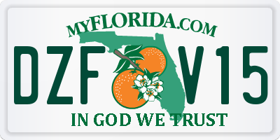 FL license plate DZFV15