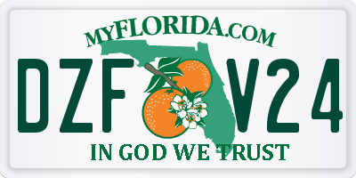 FL license plate DZFV24