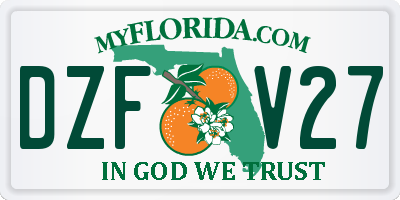 FL license plate DZFV27