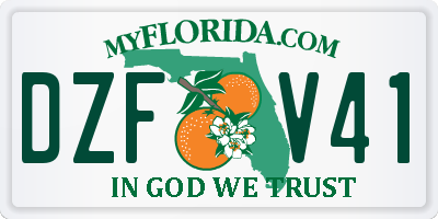 FL license plate DZFV41