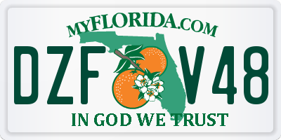 FL license plate DZFV48