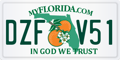 FL license plate DZFV51