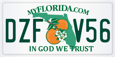 FL license plate DZFV56