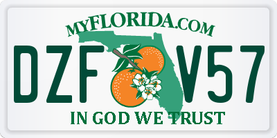 FL license plate DZFV57